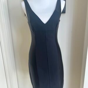 Halston Heritage Sleeveless Stretch Black Cocktail Dress Size S